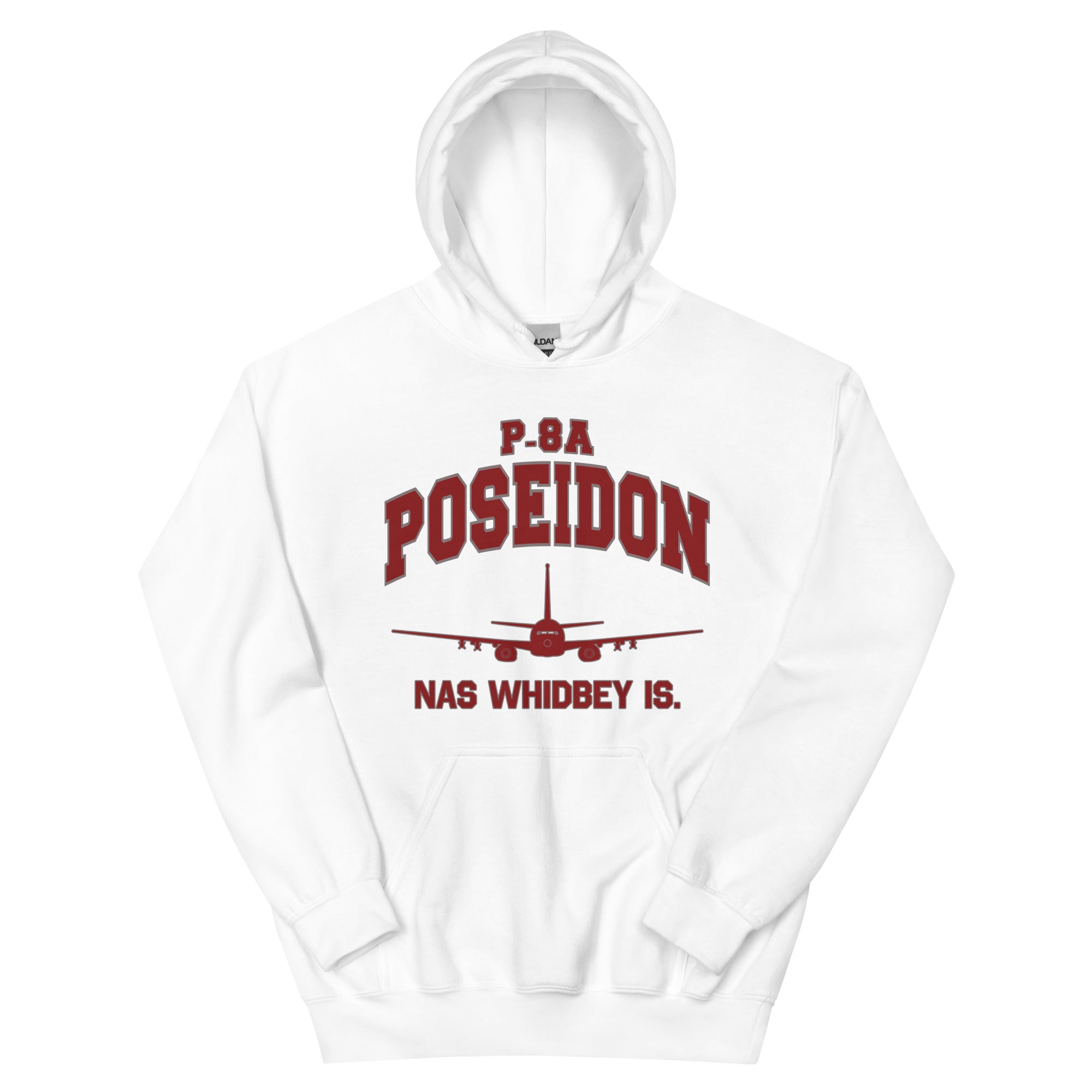 P-8A Poseidon "NAS Whidbey Is." College Style Unisex Hoodie - I Love a Hangar