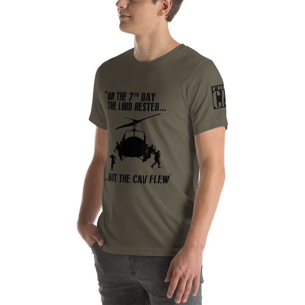 "On the 7th day...." (1st Cav.) Short-Sleeve Unisex Premium T-shirt - I Love a Hangar