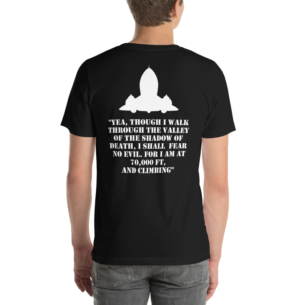 SR-71 "Shadow of Death" Short-Sleeve Unisex Premium T-Shirt - I Love a Hangar