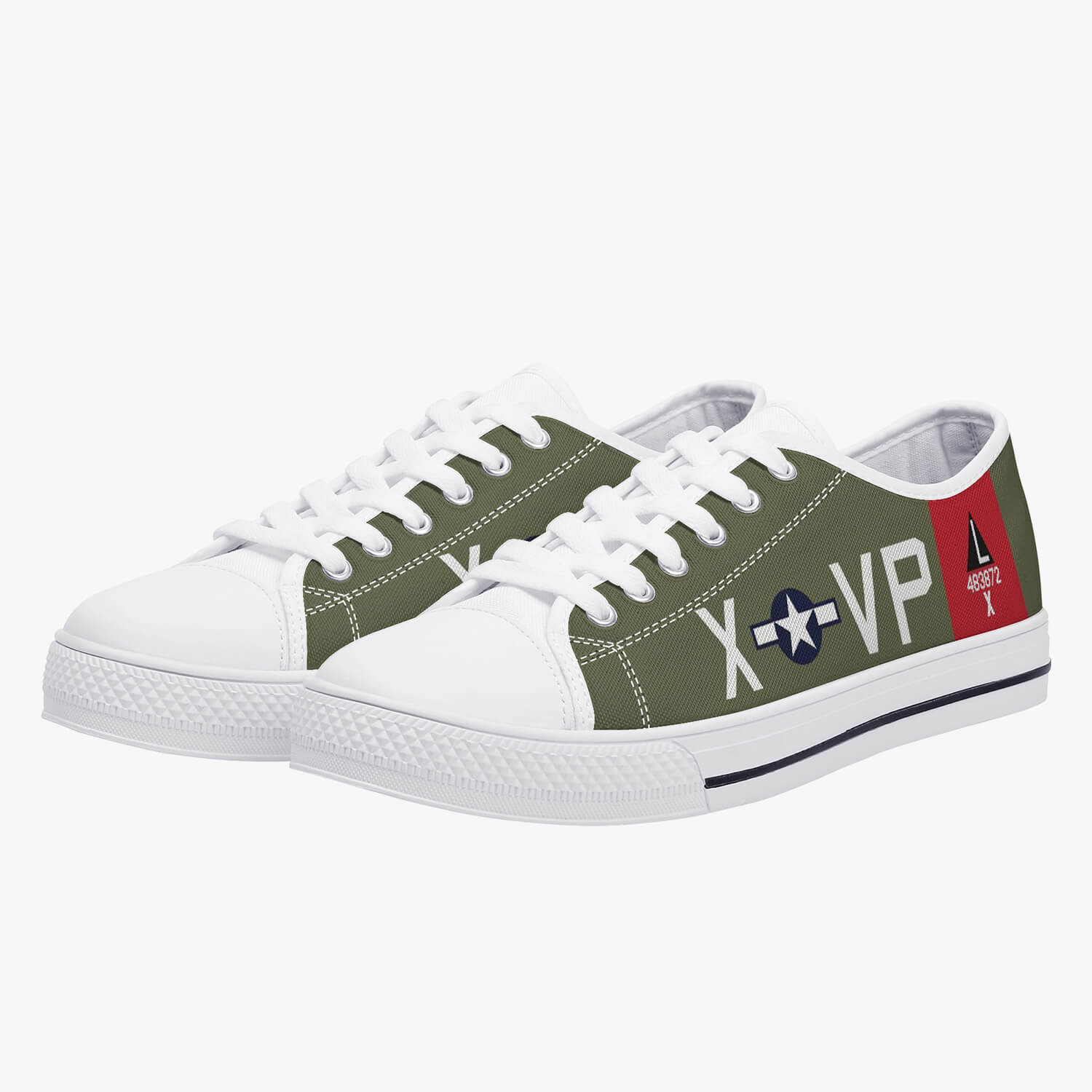 B-17 "Texas Raiders" Low Top Canvas Shoes - I Love a Hangar