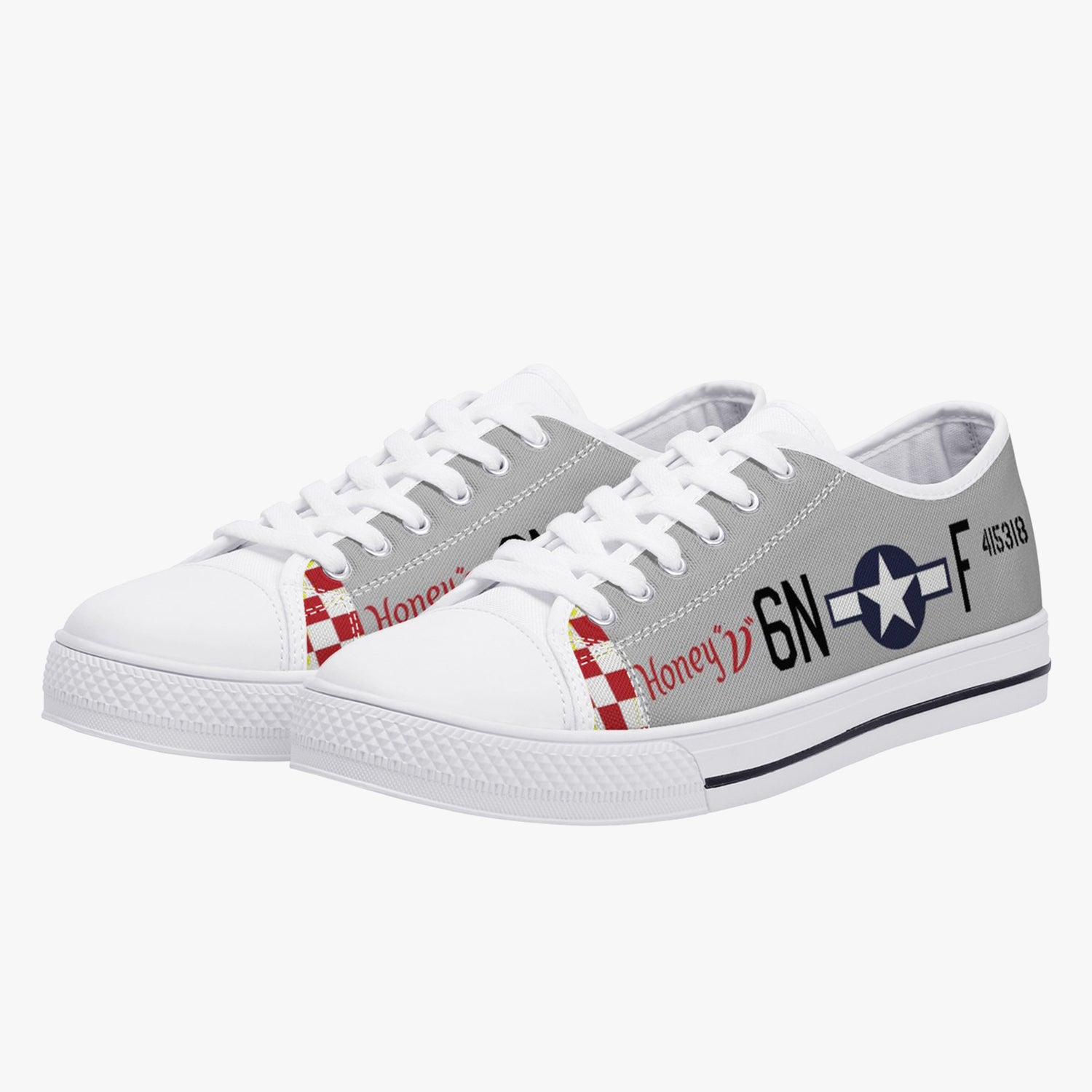 P-51 "Honey V" Low Top Canvas Shoes - I Love a Hangar