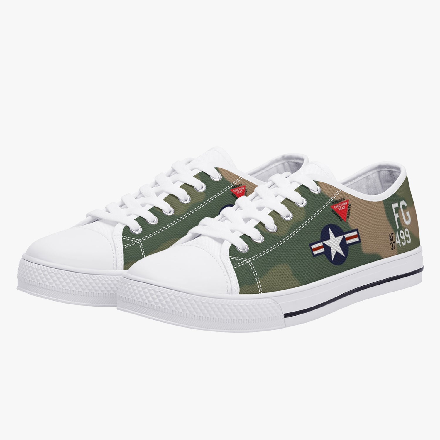 F-4 Phantom II of Daniel "Chappie" James Jr Low Top Canvas Shoes - I Love a Hangar
