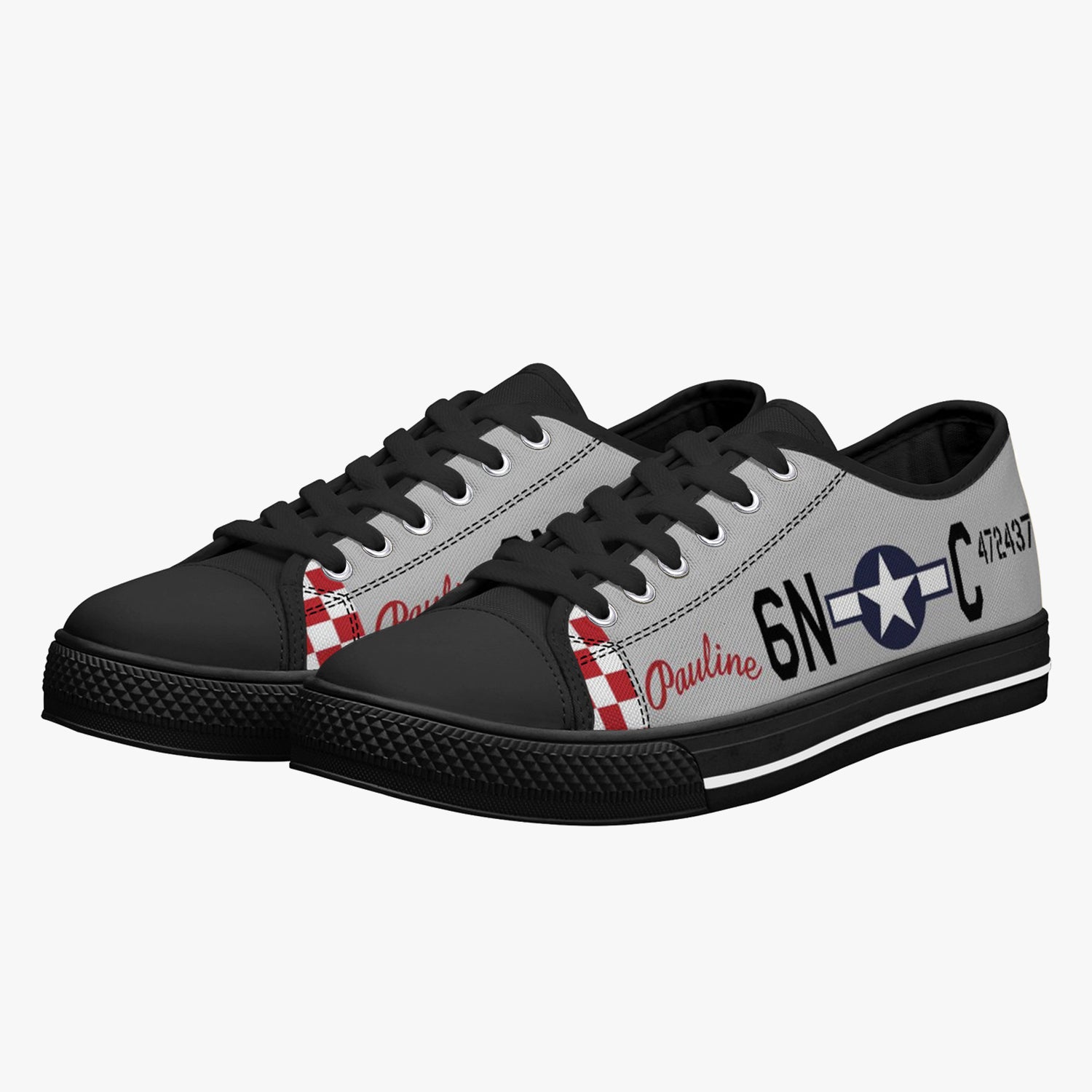 P-51 "Pauline" Low Top Canvas Shoes - I Love a Hangar