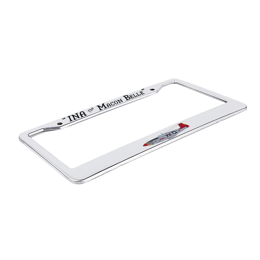 P-51 "Ina The Macon Belle" Inspired License Plate Frame - I Love a Hangar