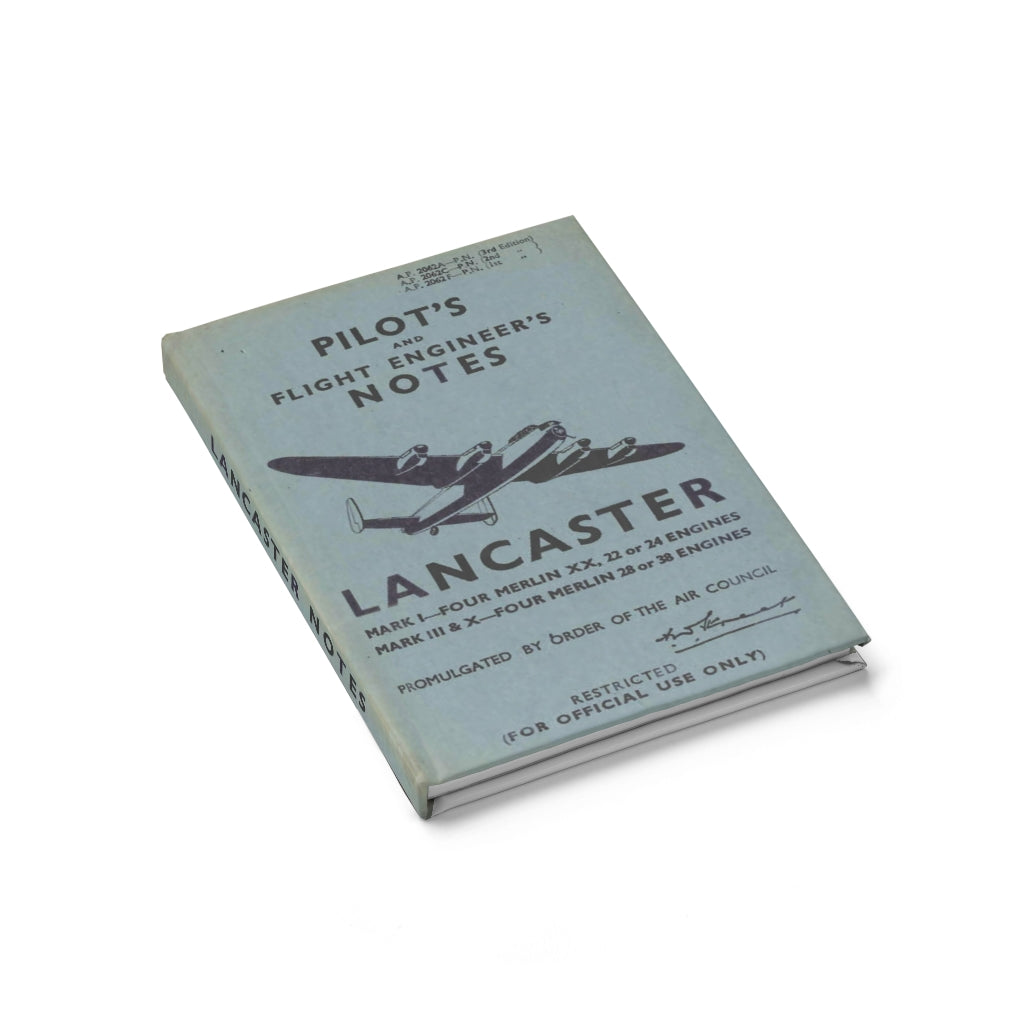 Avro "Lancaster" Inspired Hardcover Journal - I Love a Hangar