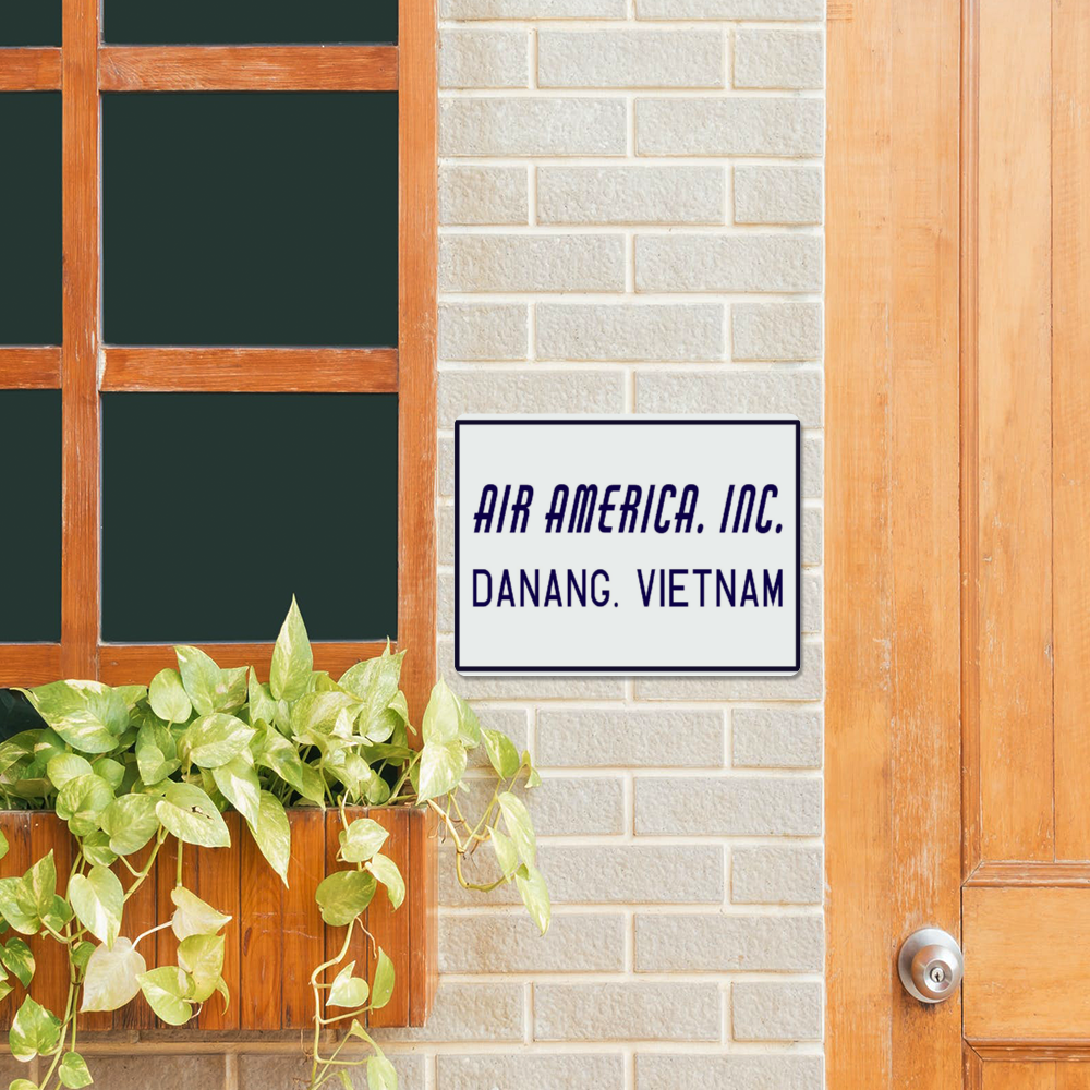 "Air America Inc." Metal Sign 16in x 12in - I Love a Hangar