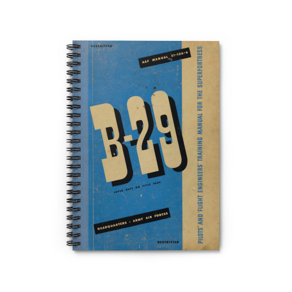 B-29 "Superfortress" Inspired Spiral Notebook - I Love a Hangar