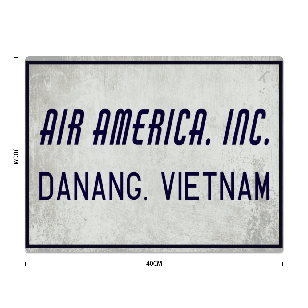 "Air America Inc." Metal Sign 16in x 12in (Distressed Appearance) - I Love a Hangar