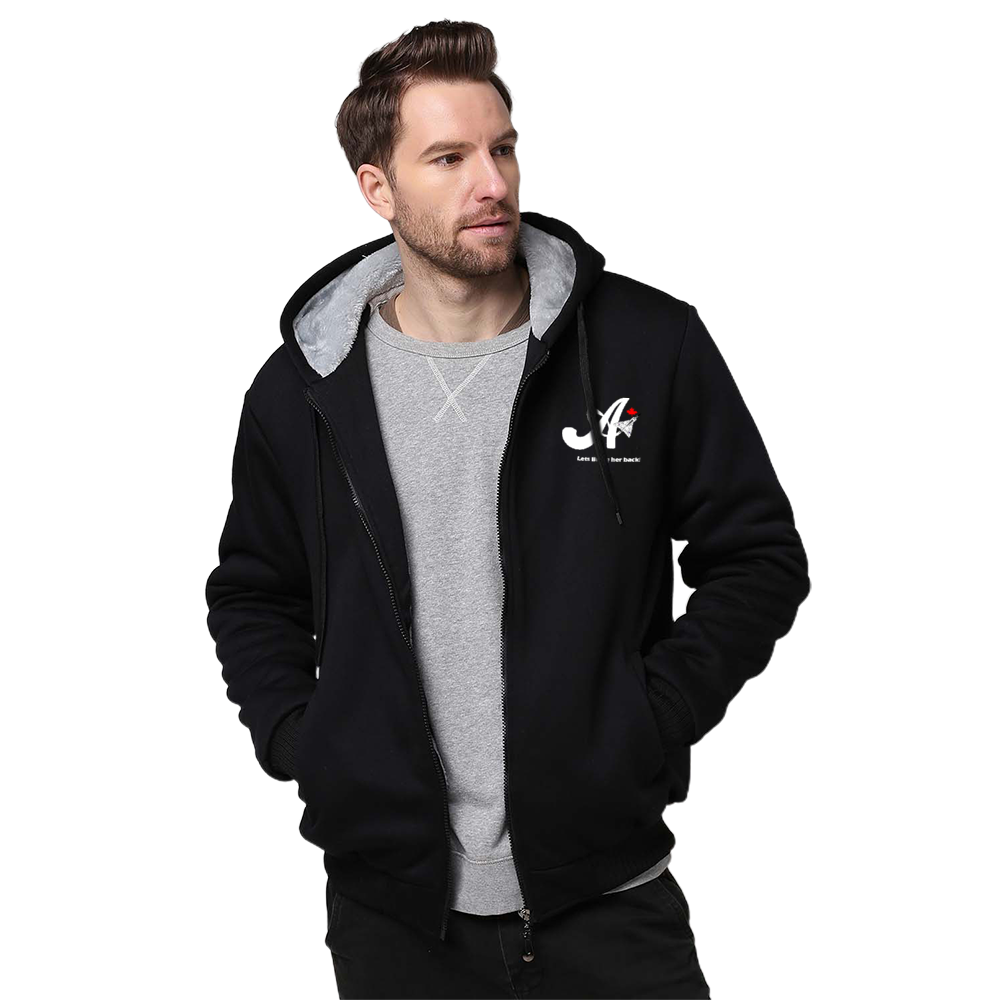 Arrow206 Custom Men's Thick Plush Zippered Hoodie - I Love a Hangar