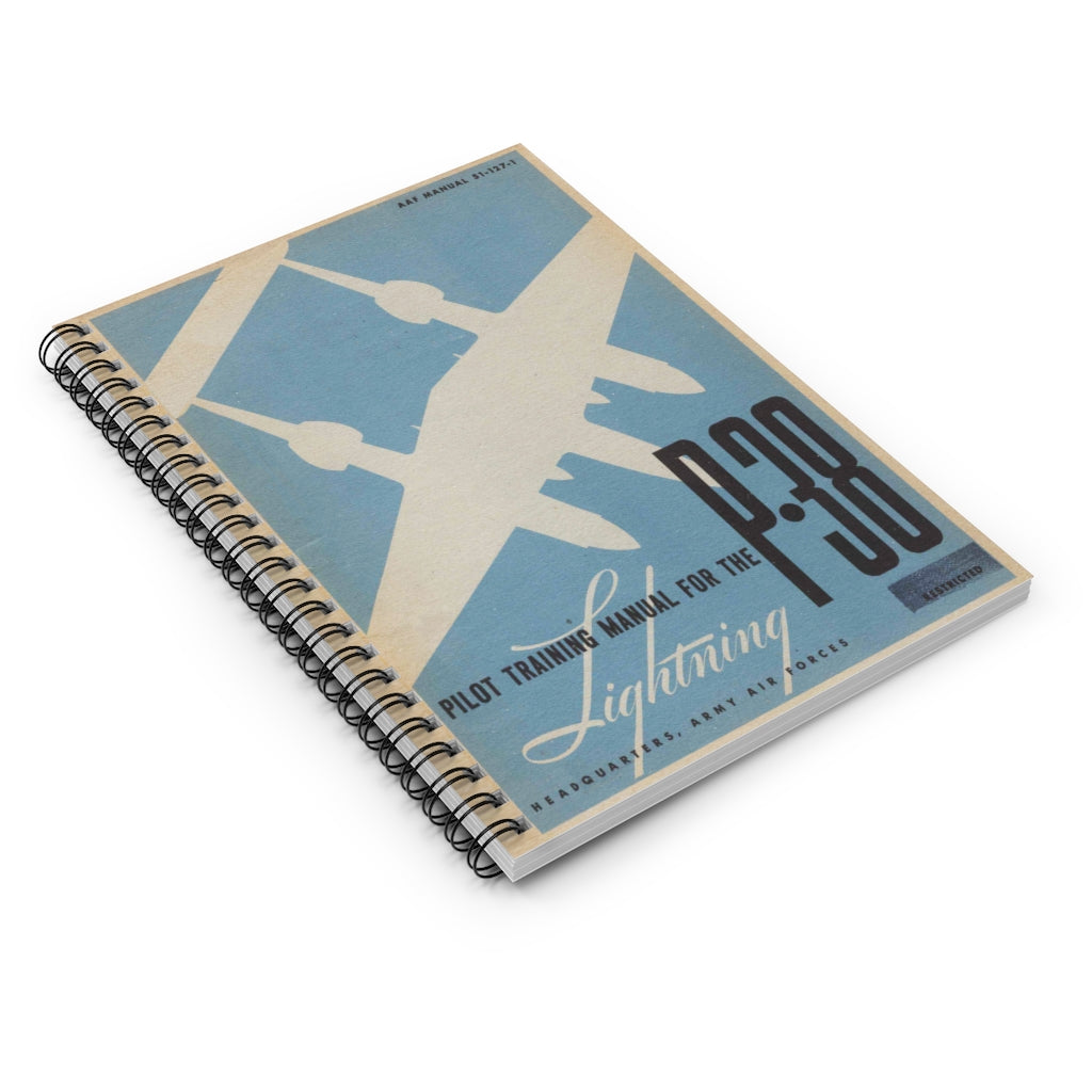 P-38 "Lightning" Inspired Spiral Notebook - I Love a Hangar