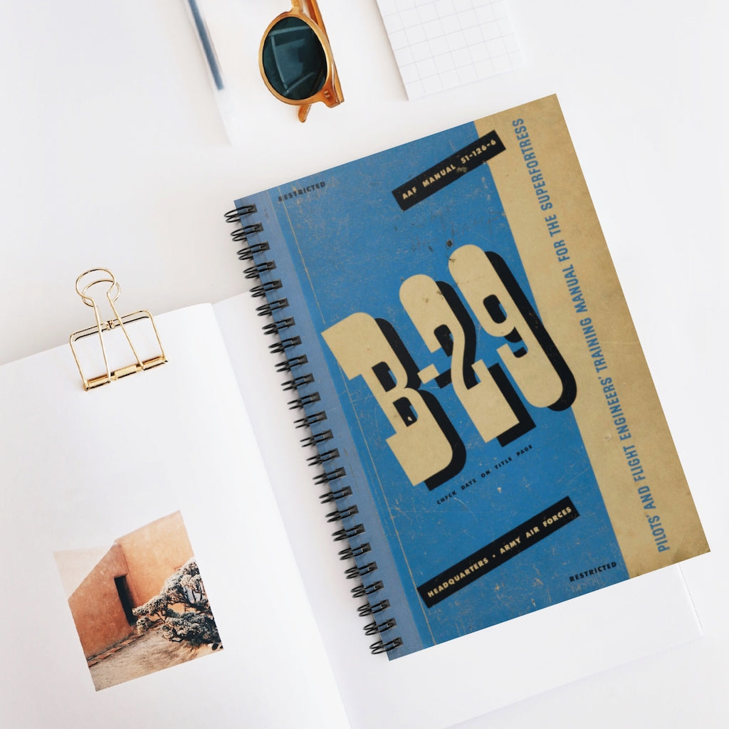 B-29 "Superfortress" Inspired Spiral Notebook - I Love a Hangar