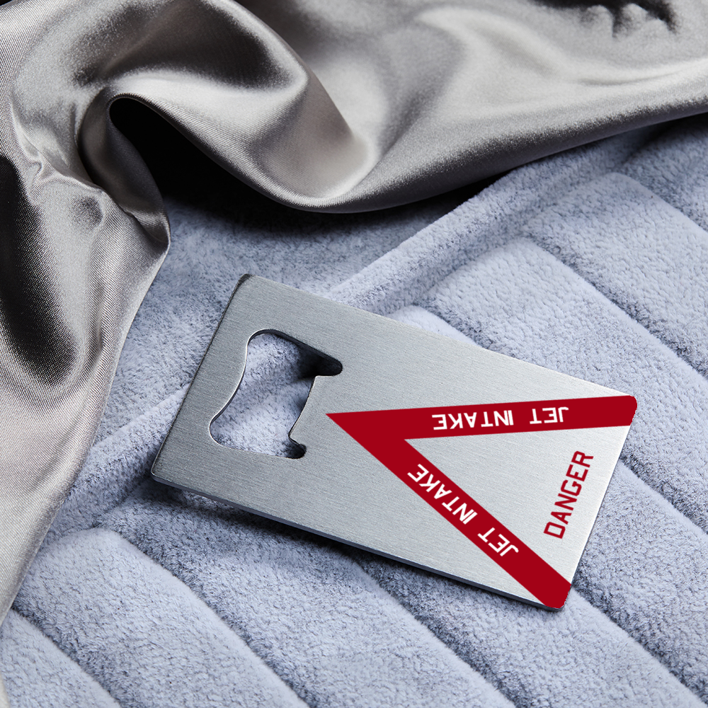 "DANGER - Jet Intake" Stainless Steel Bottle Opener - I Love a Hangar