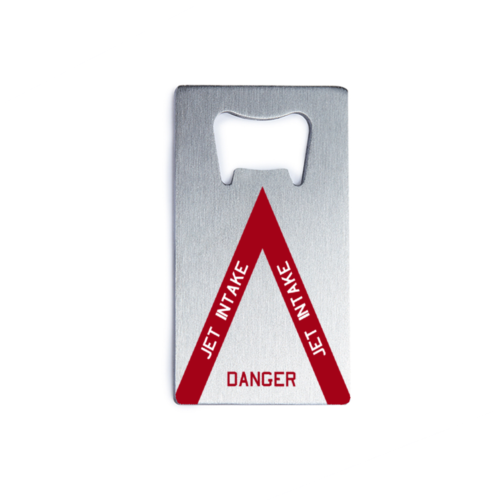 "DANGER - Jet Intake" Stainless Steel Bottle Opener - I Love a Hangar