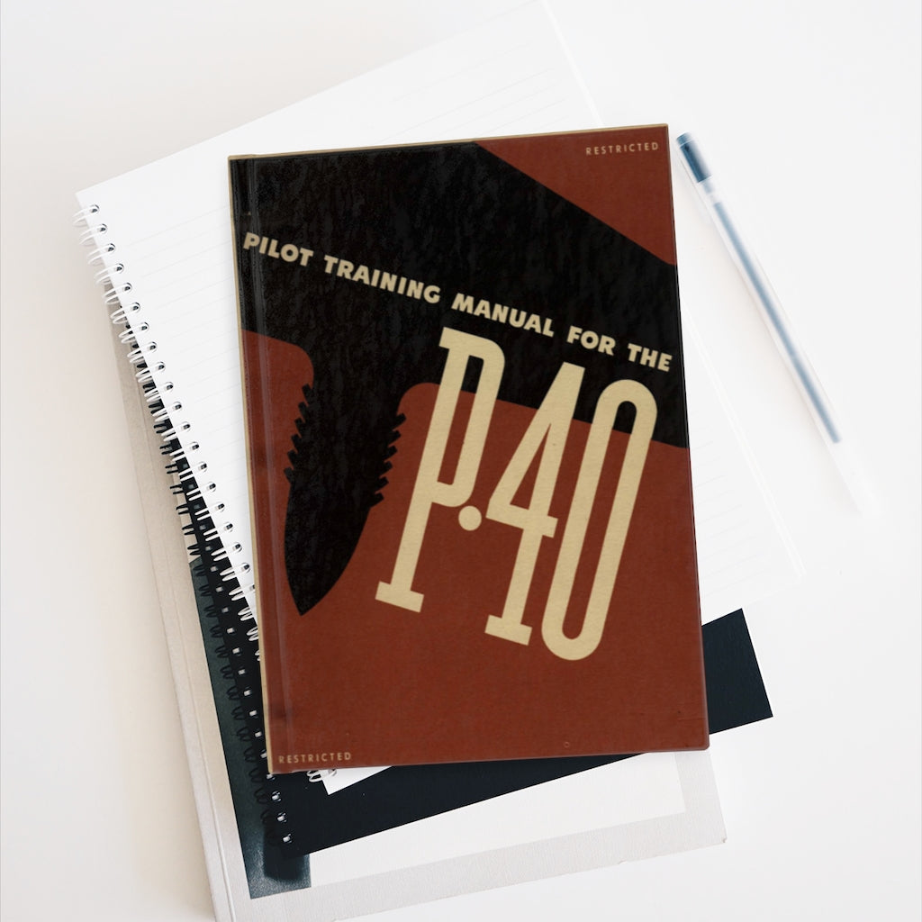 P-40 "Warhawk" Inspired Hardcover Journal - I Love a Hangar