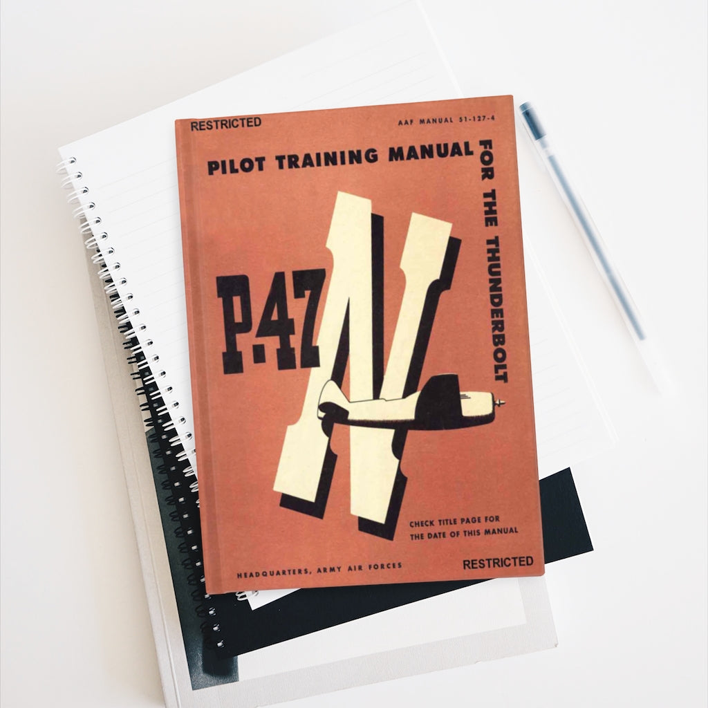 P-47 "Thunderbolt" Inspired Hardcover Journal - I Love a Hangar