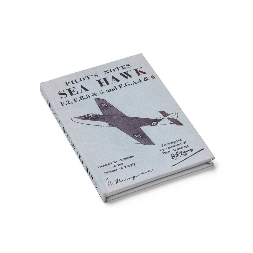 Hawker "Sea Hawk" Inspired Hardcover Journal - I Love a Hangar