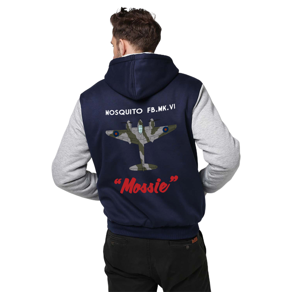 DH.98 Mosquito "Mossie" Sherpa Lined Full Zip Hoodie - I Love a Hangar