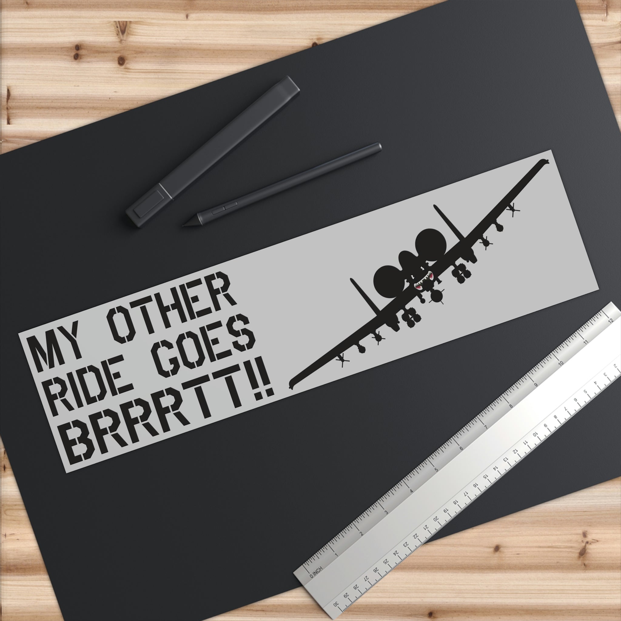 "My Other Ride Goes BRRRTT!!" Bumper Stickers - I Love a Hangar