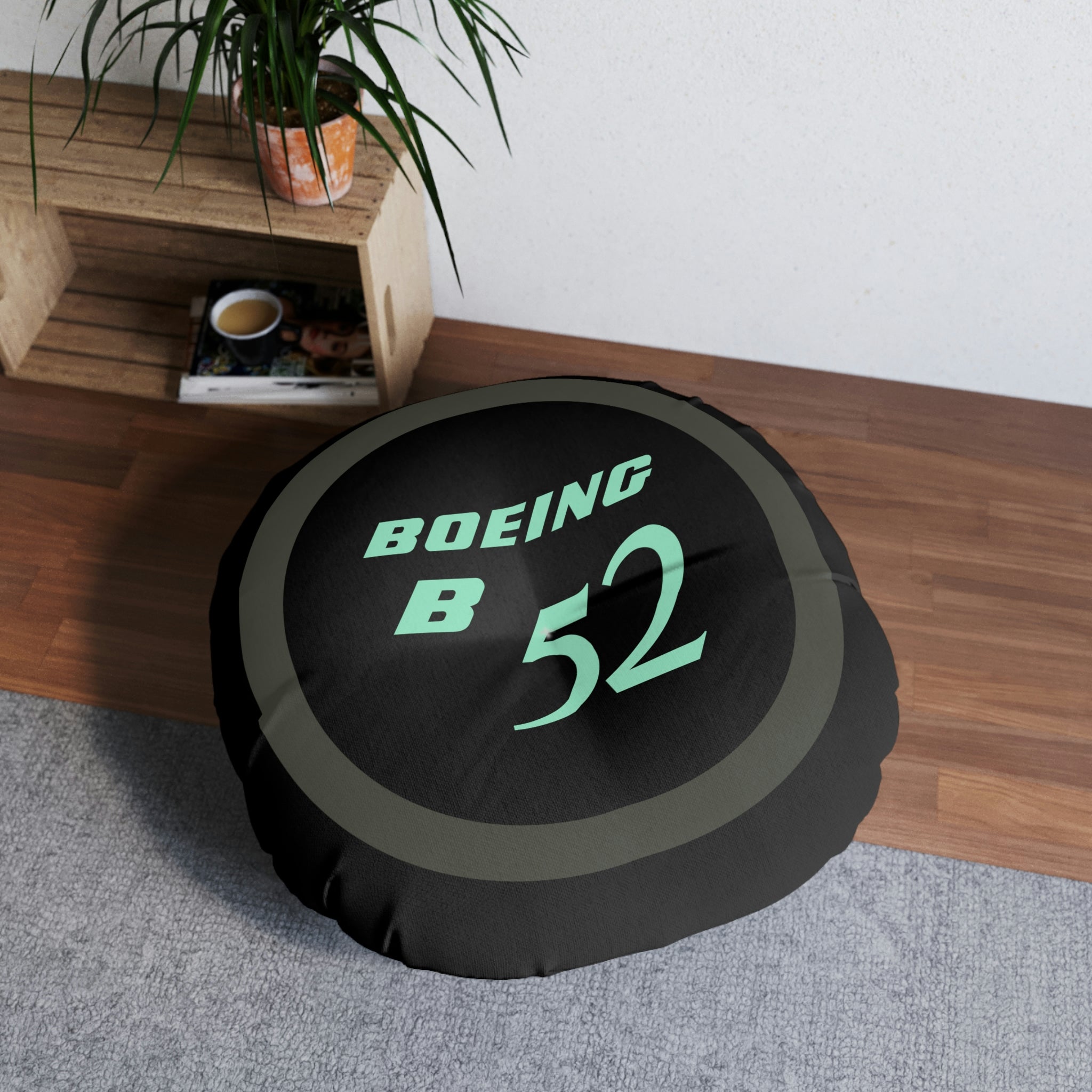 B-52 Tufted Floor Pillow, Round - I Love a Hangar