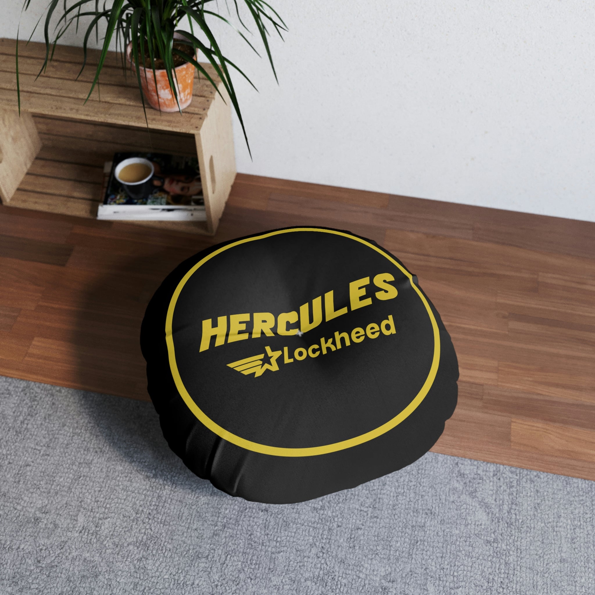 Hercules Tufted Floor Pillow, Round - I Love a Hangar