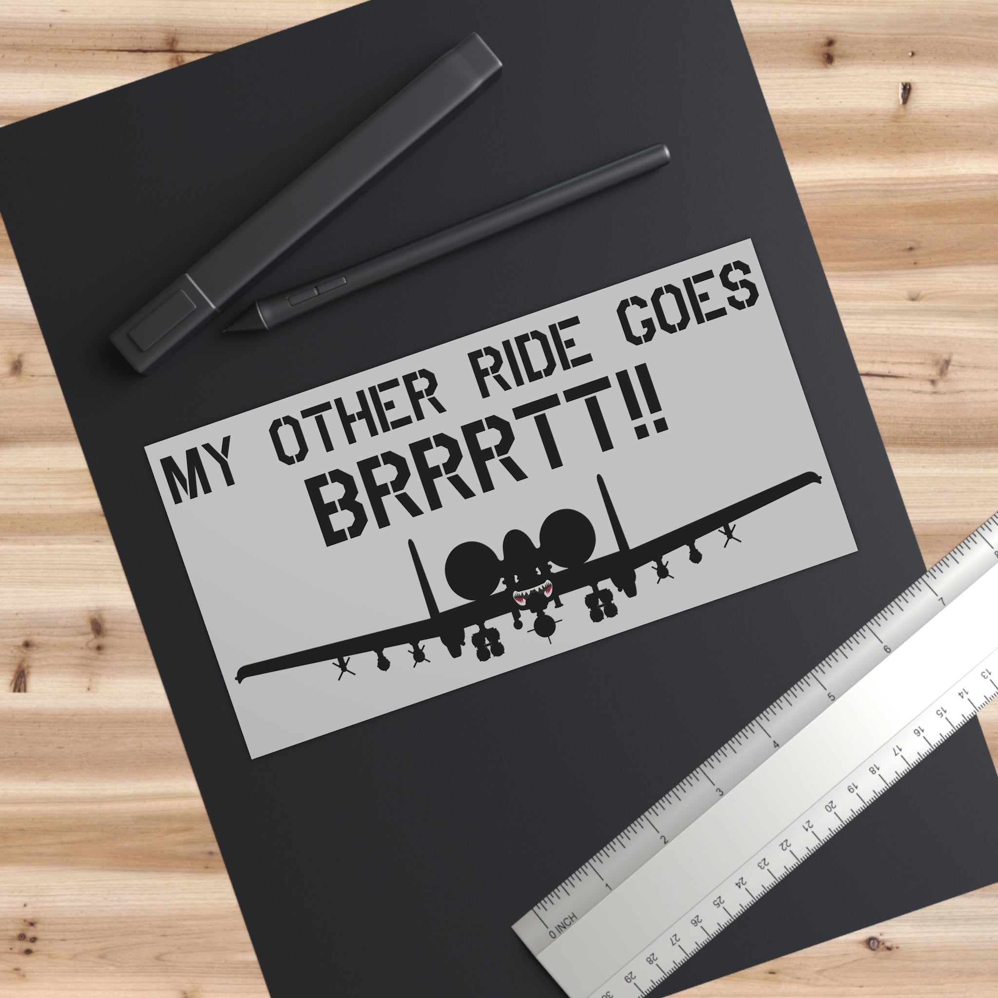 "My Other Ride Goes BRRRTT!!" Bumper Stickers - I Love a Hangar