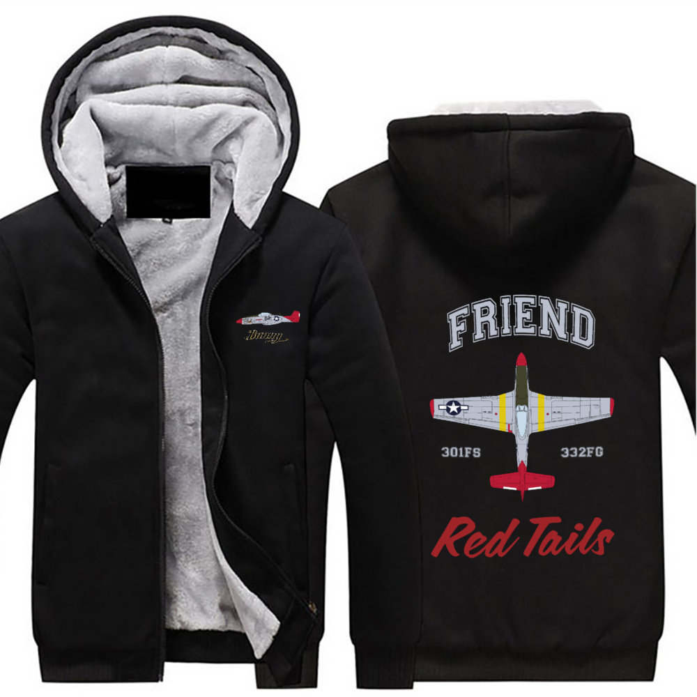 P-51 "Bunny" Sherpa Lined Full Zip Hoodie - I Love a Hangar