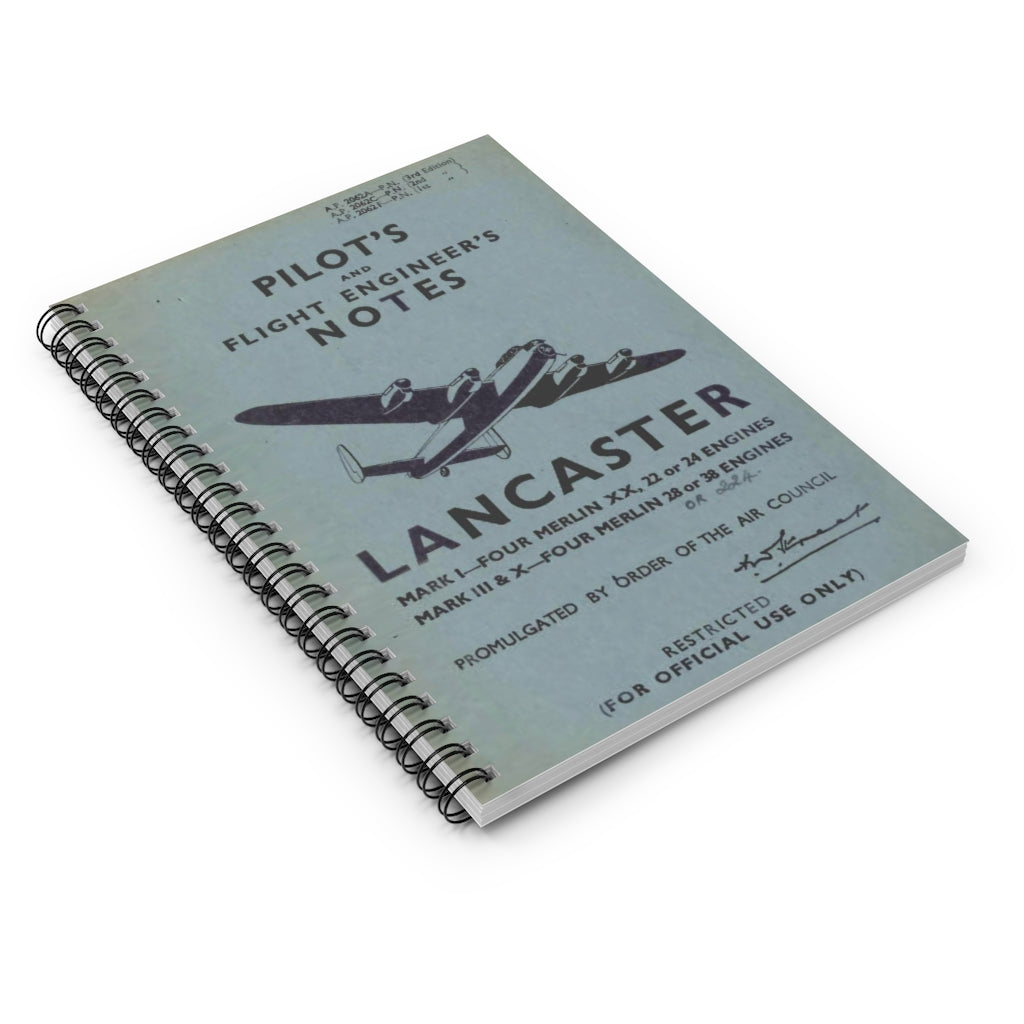 Avro "Lancaster" Inspired Spiral Notebook - I Love a Hangar
