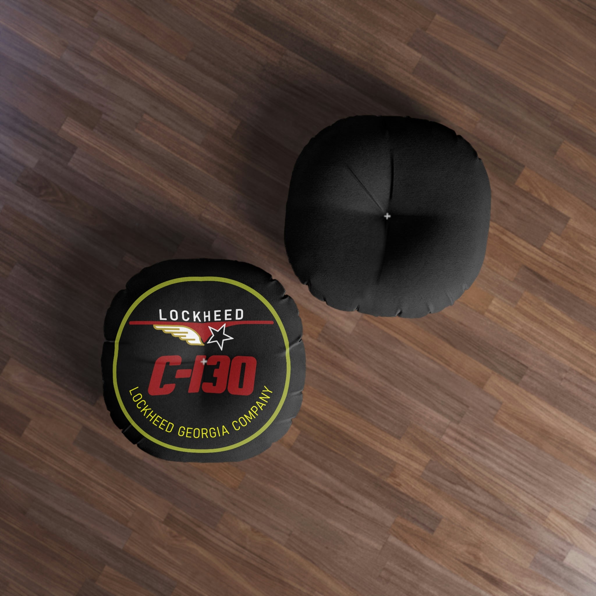C-130 Tufted Floor Pillow, Round - I Love a Hangar