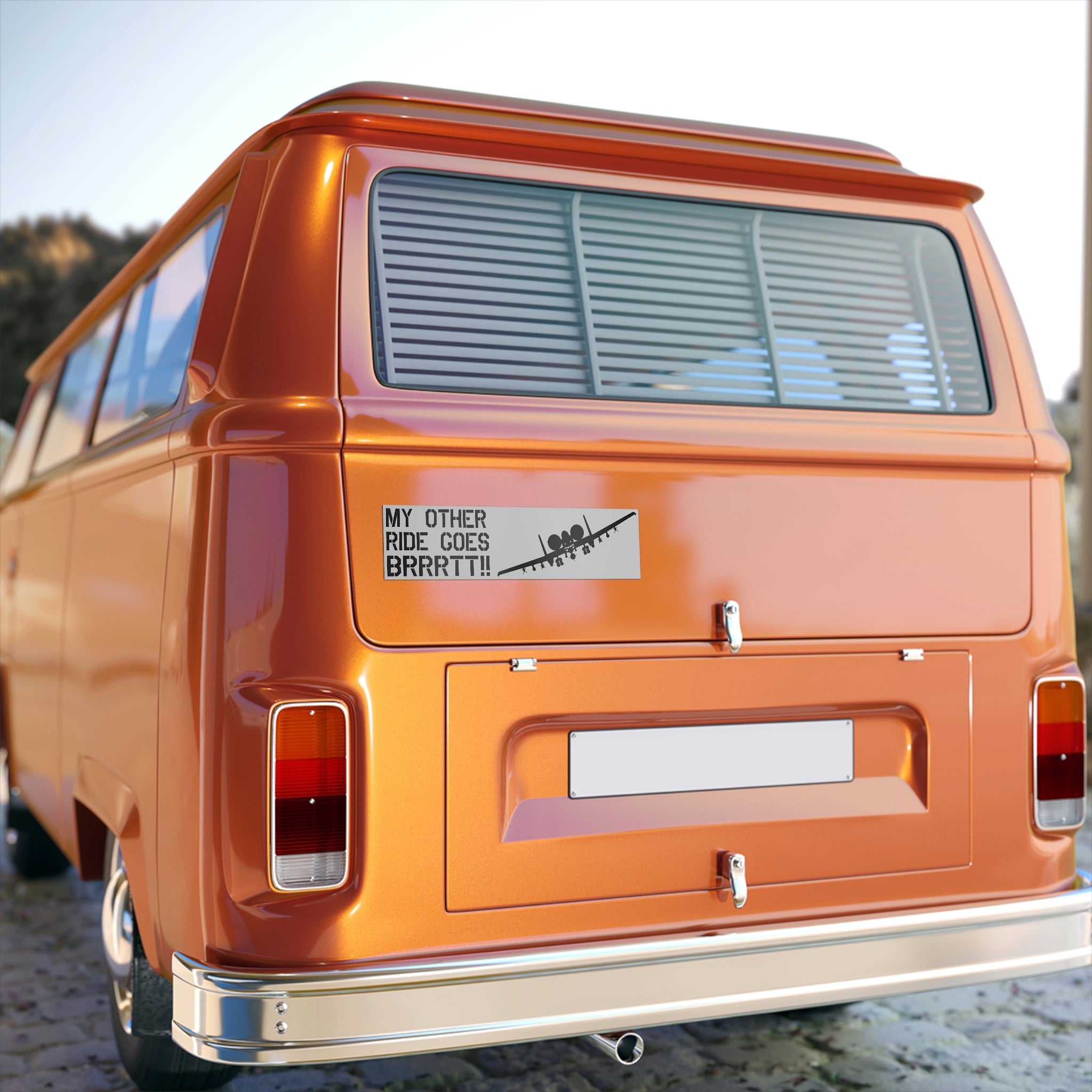 "My Other Ride Goes BRRRTT!!" Bumper Stickers - I Love a Hangar