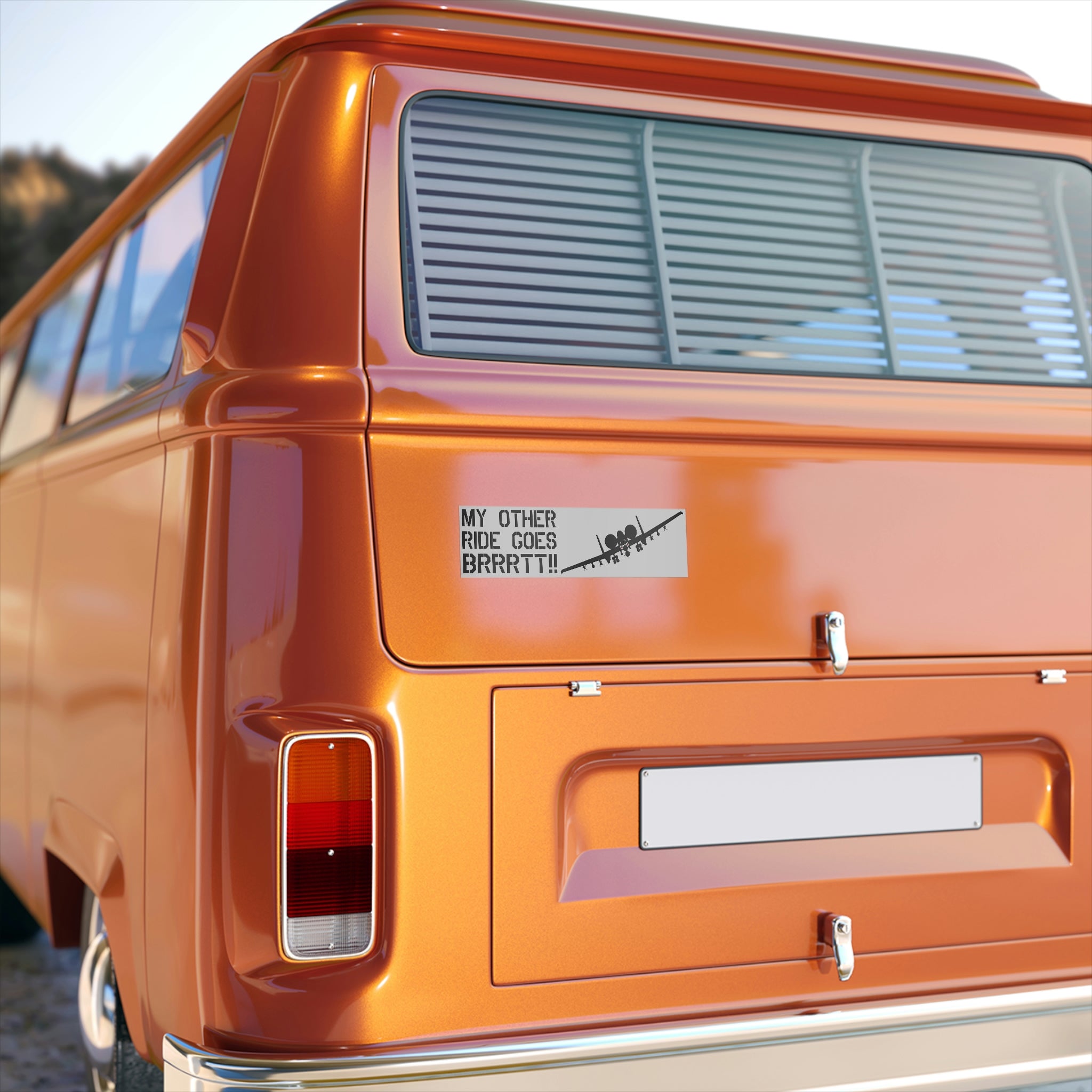"My Other Ride Goes BRRRTT!!" Bumper Stickers - I Love a Hangar