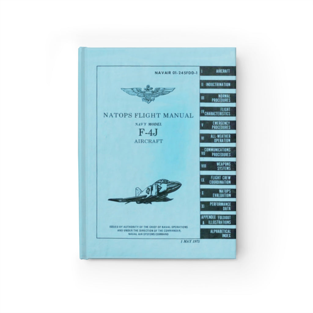 F-4J NATOPS Inspired Hardcover Journal - I Love a Hangar