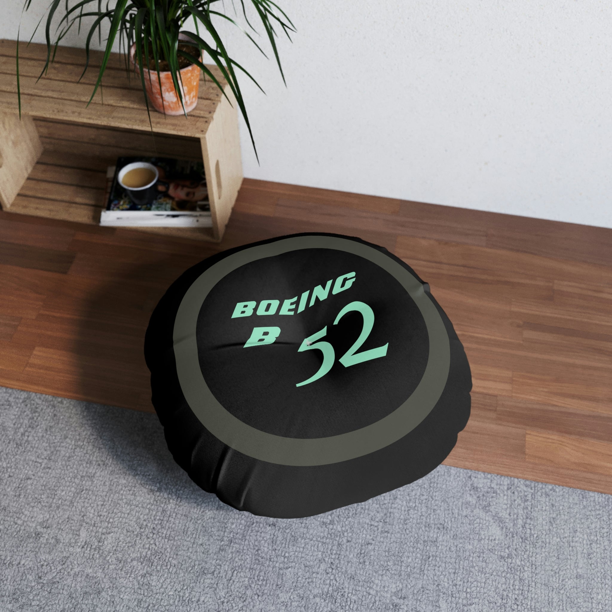 B-52 Tufted Floor Pillow, Round - I Love a Hangar