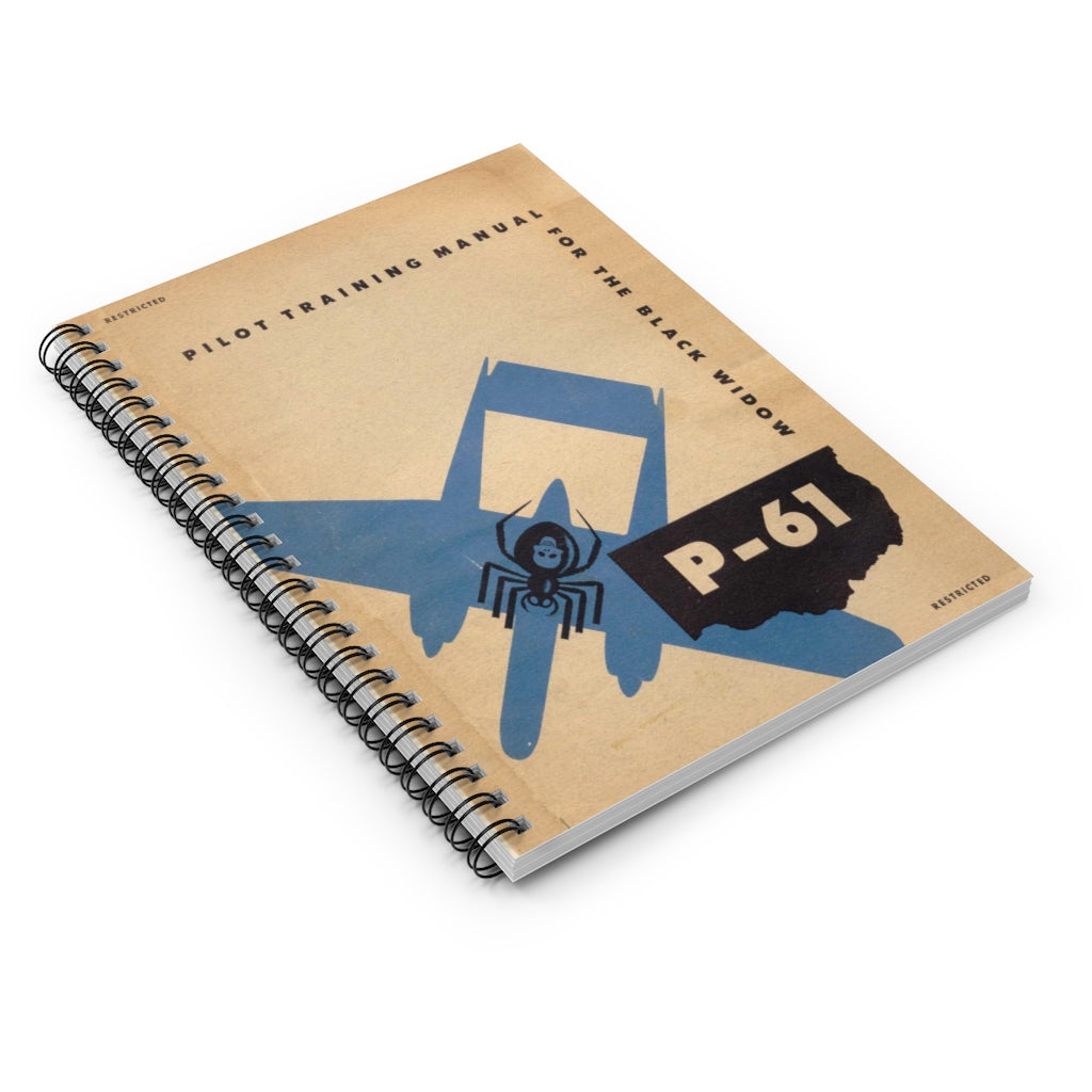 P-61 "Black Widow" Inspired Spiral Notebook - I Love a Hangar