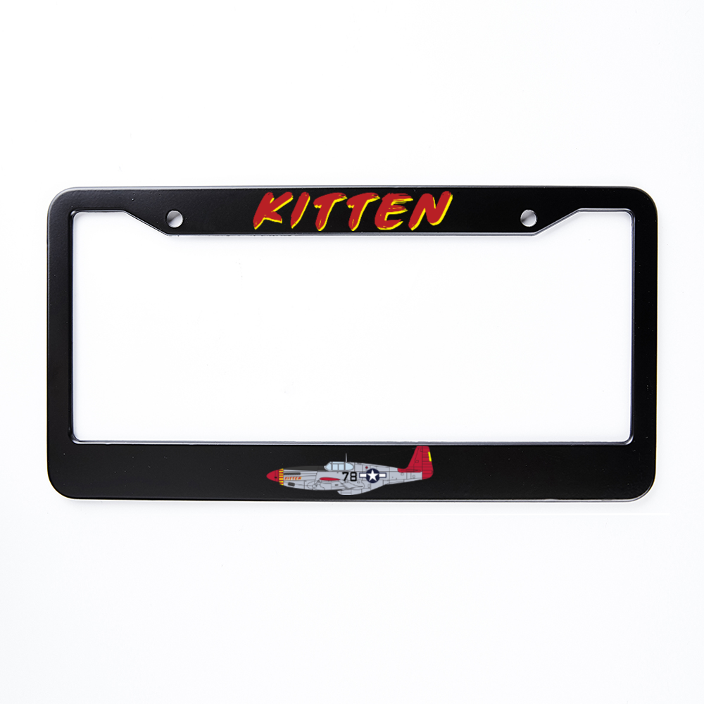 P-51 "Kitten" Inspired License Plate Frame - I Love a Hangar