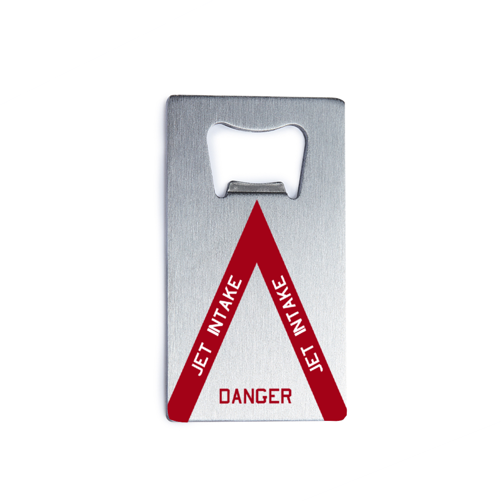 "DANGER - Jet Intake" Stainless Steel Bottle Opener - I Love a Hangar