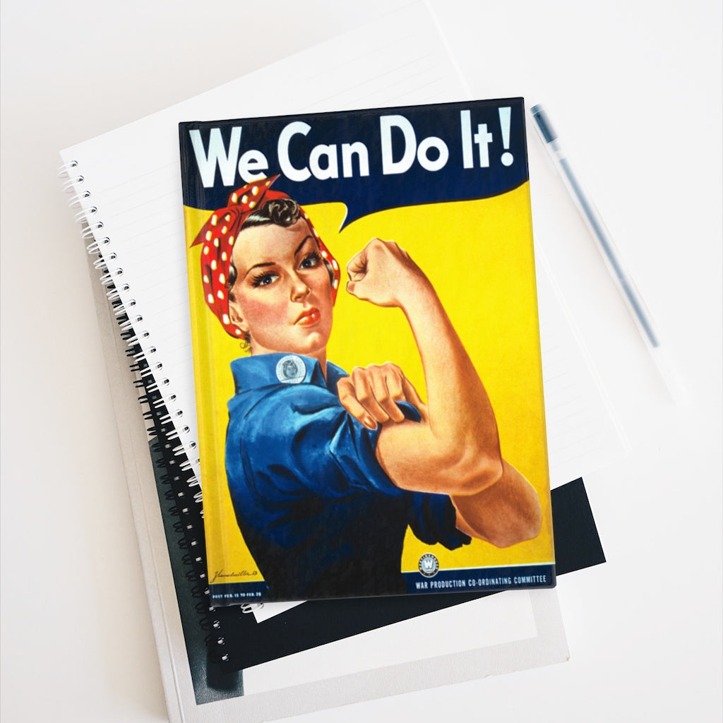 Rosie the Riveter "We Can Do It!" Inspired Hardcover Journal - I Love a Hangar