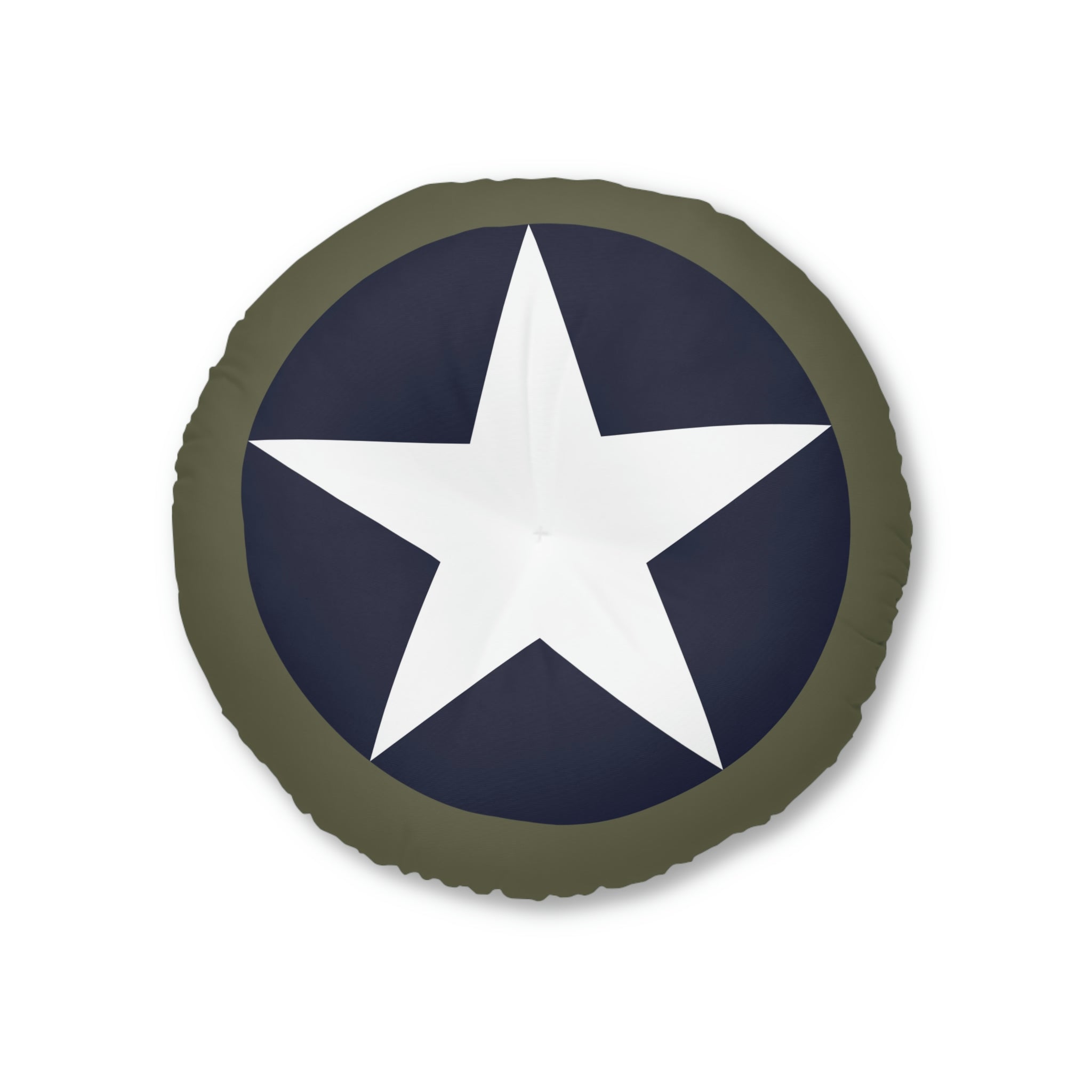 USAAF Tufted Floor Pillow, Round - I Love a Hangar