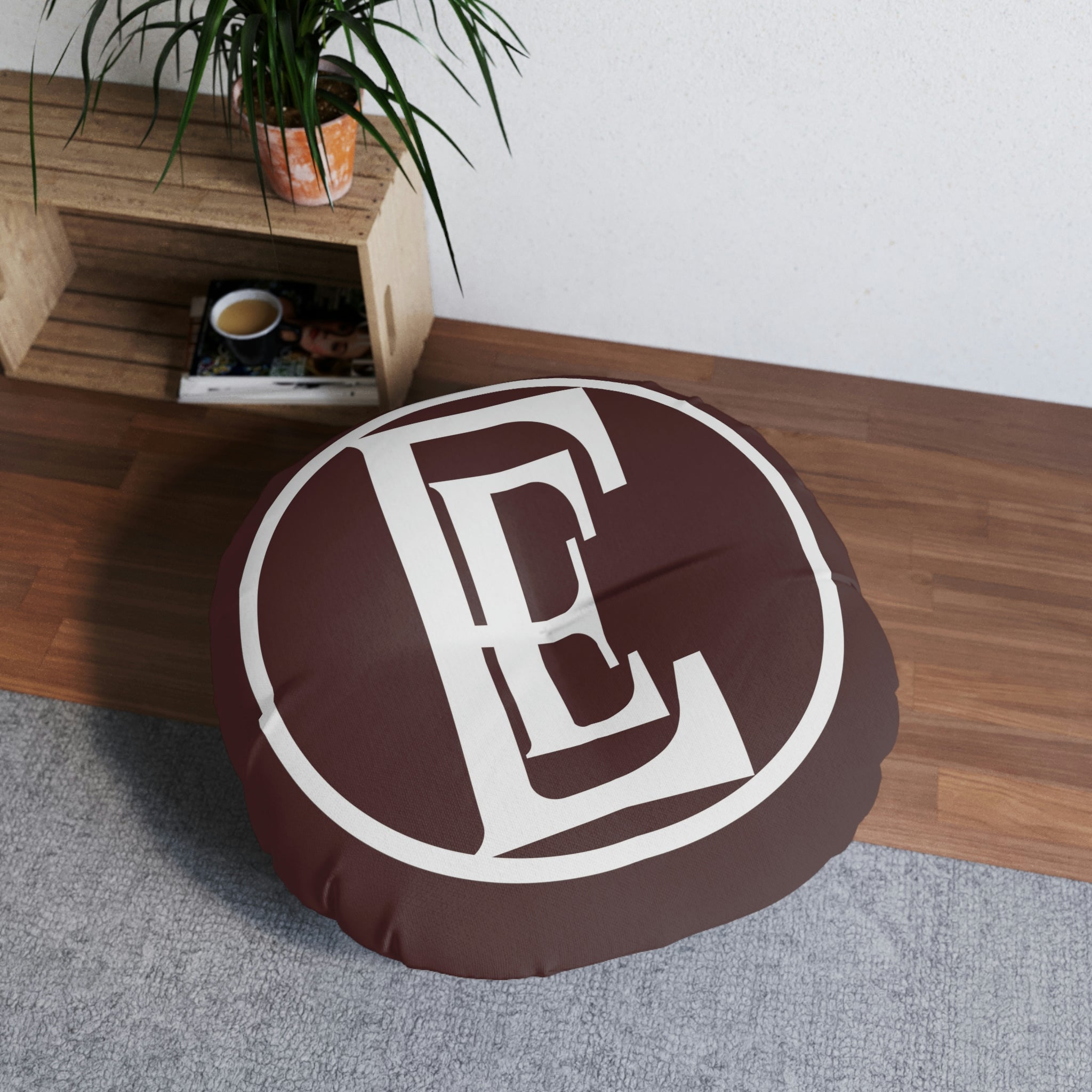 English Electric Tufted Floor Pillow, Round - I Love a Hangar