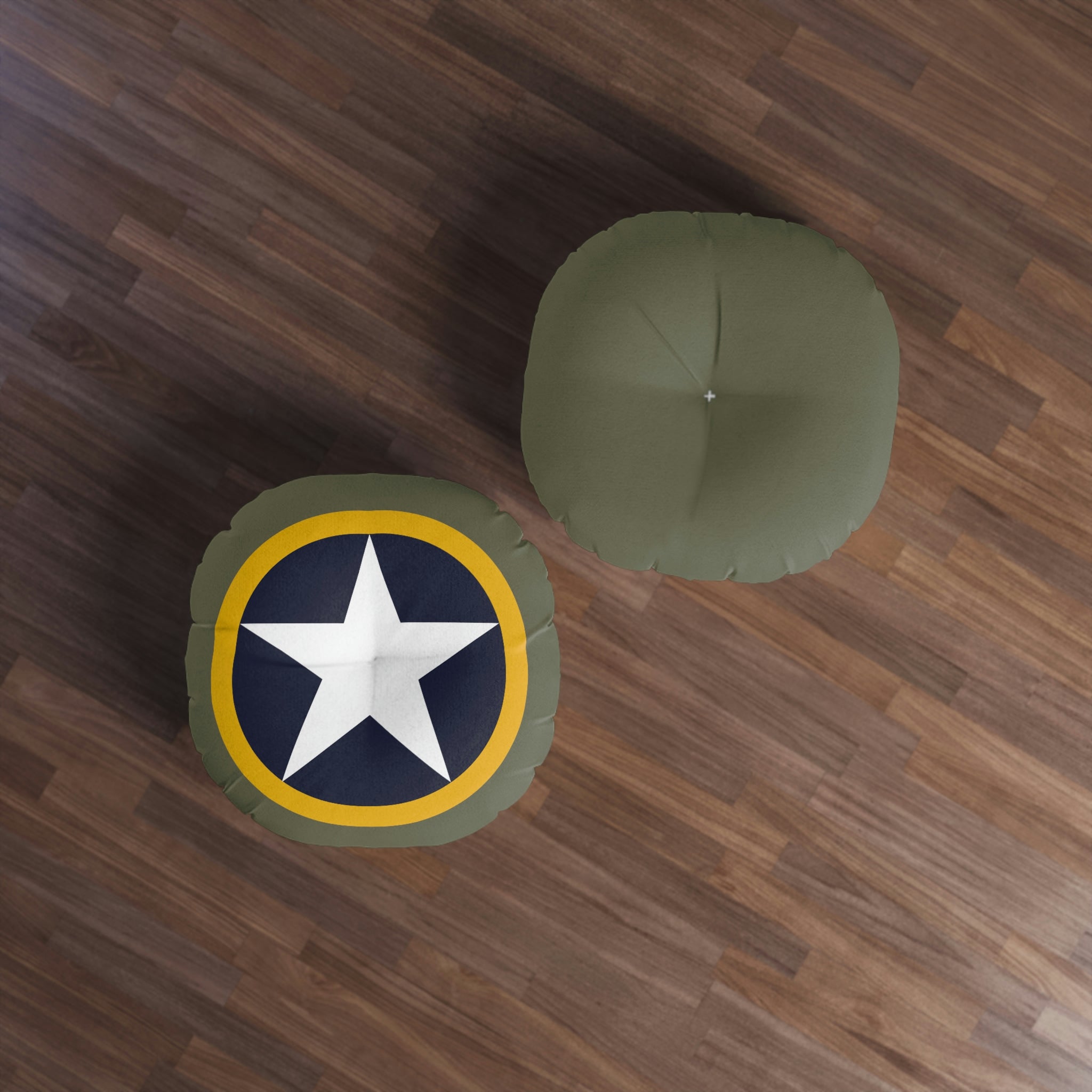Operatoin Torch Tufted Floor Pillow, Round - I Love a Hangar