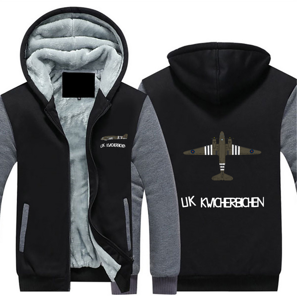 C-47 "Kwicherbichen" Sherpa Lined Full Zip Hoodie - I Love a Hangar