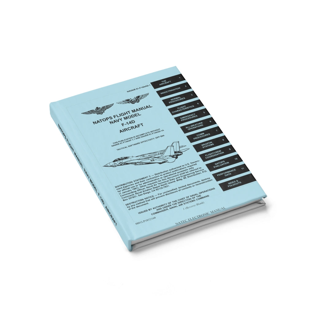 F-14D NATOPS Inspired Hardcover Journal - I Love a Hangar