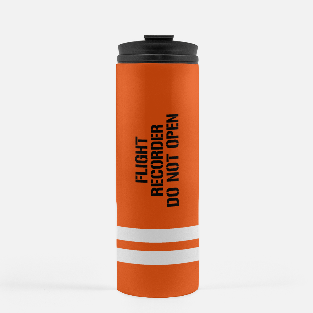 Flight Data Recorder Inspired Thermal Tumbler (16 Oz.) - I Love a Hangar