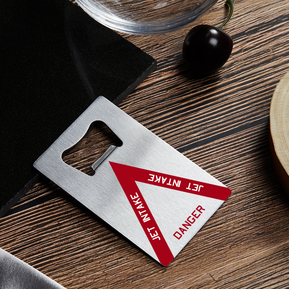 "DANGER - Jet Intake" Stainless Steel Bottle Opener - I Love a Hangar