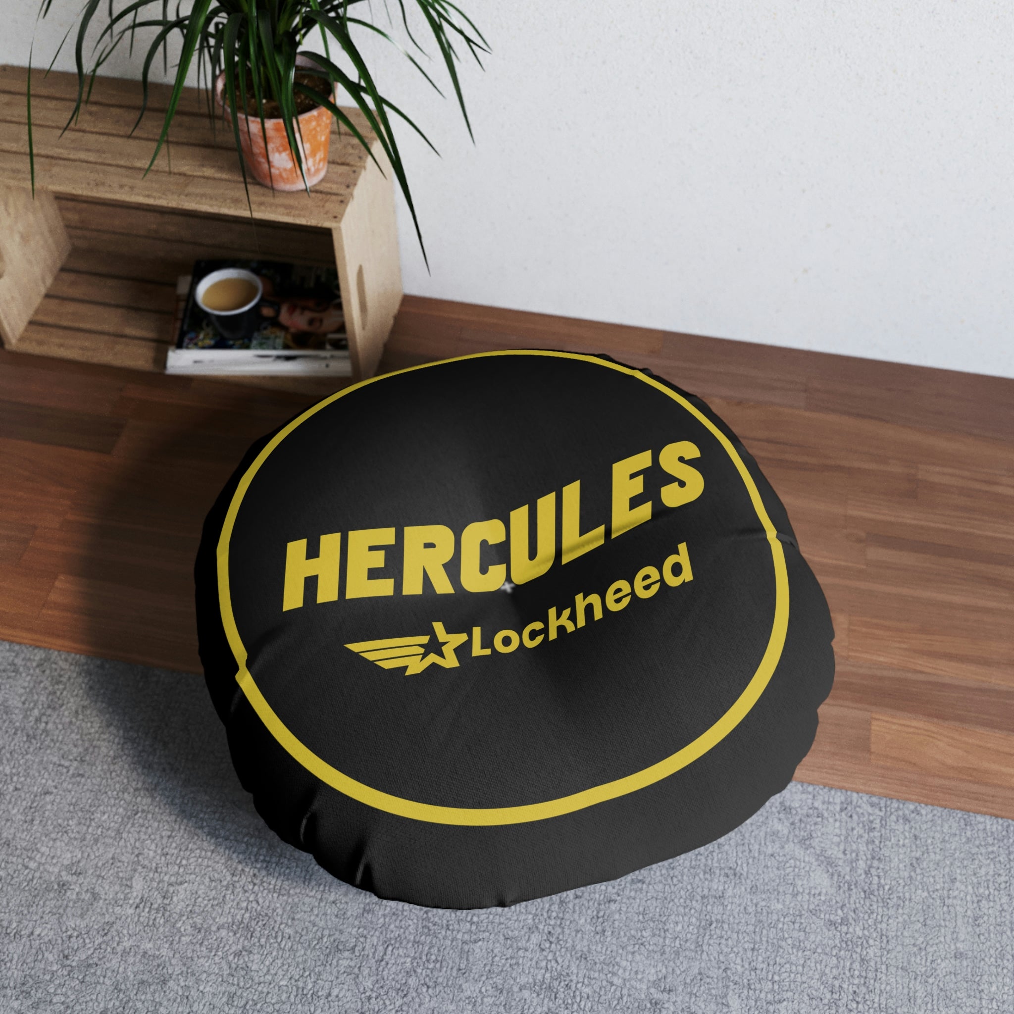 Hercules Tufted Floor Pillow, Round - I Love a Hangar