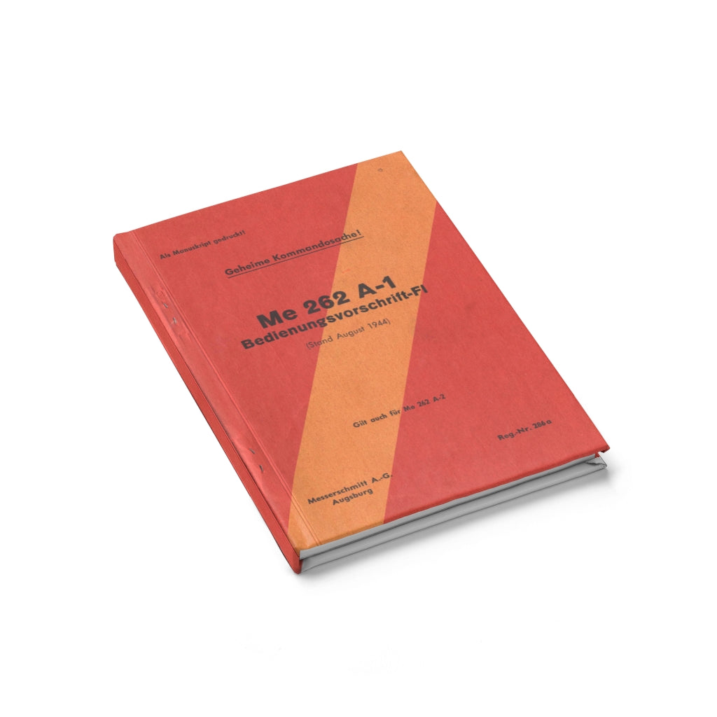 Messerschmitt Me-262 Inspired Hardcover Journal - I Love a Hangar