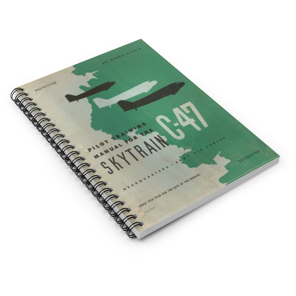 C-47 "Skytrain" Inspired Spiral Notebook - I Love a Hangar