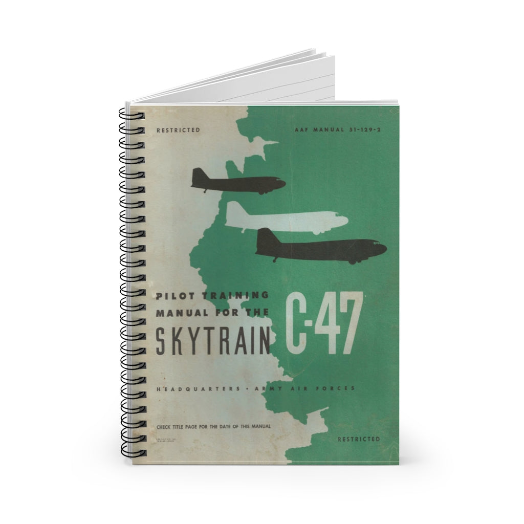 C-47 "Skytrain" Inspired Spiral Notebook - I Love a Hangar