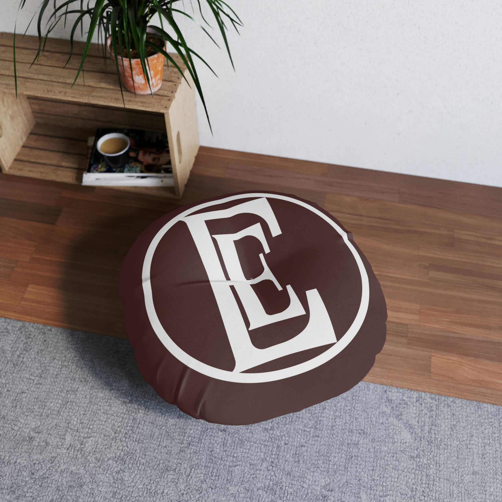 English Electric Tufted Floor Pillow, Round - I Love a Hangar