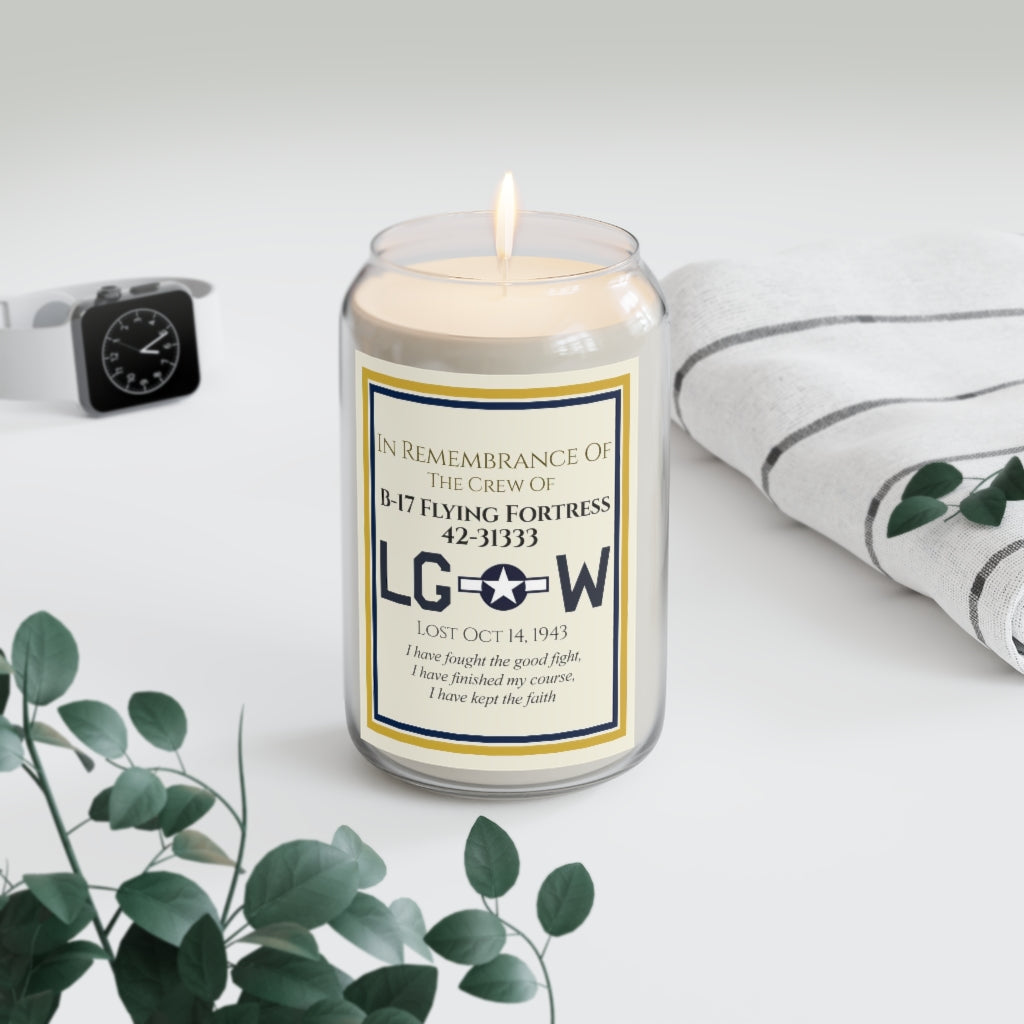 13.75 oz. Customizable Memorial Candle For Aircraft Crew (USAAC/USAAF) - I Love a Hangar