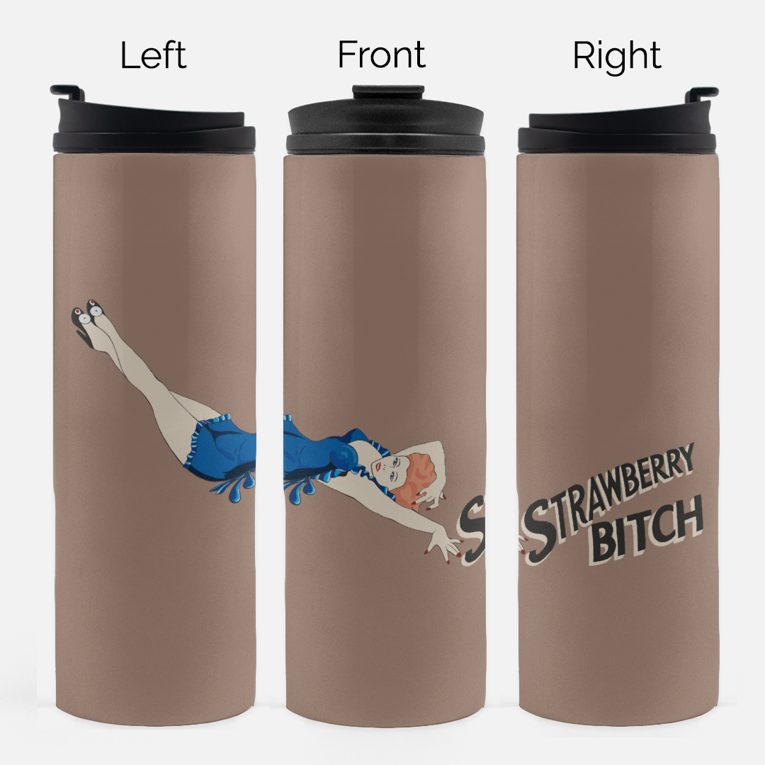 B-24 "Strawberry Bitch" Inspired Thermal Tumbler (16 Oz.) - I Love a Hangar